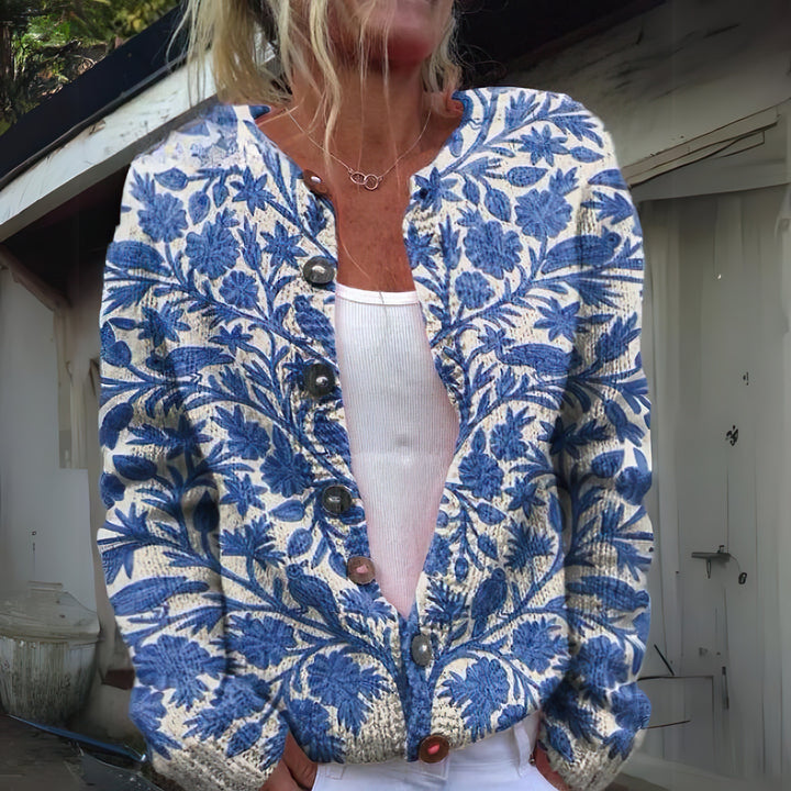 Axana™ | Cardigan à Motif Fleuri