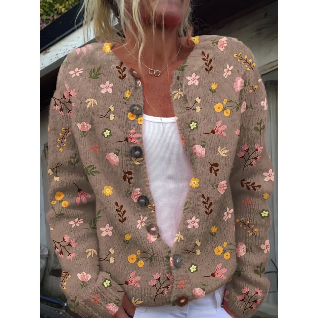 Axana™ | Cardigan à Motif Fleuri