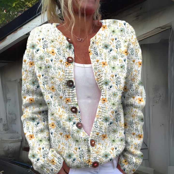 Axana™ | Cardigan à Motif Fleuri