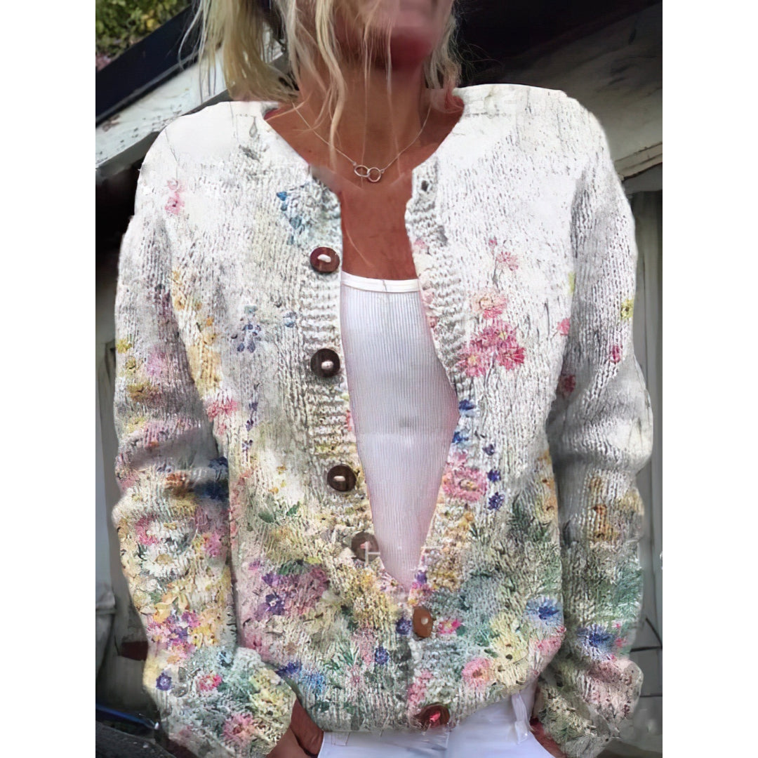 Axana™ | Cardigan à Motif Fleuri