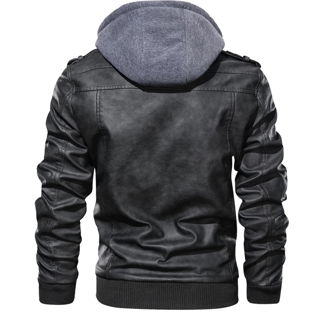 Yone™ | Veste en cuir avec capuche pour homme