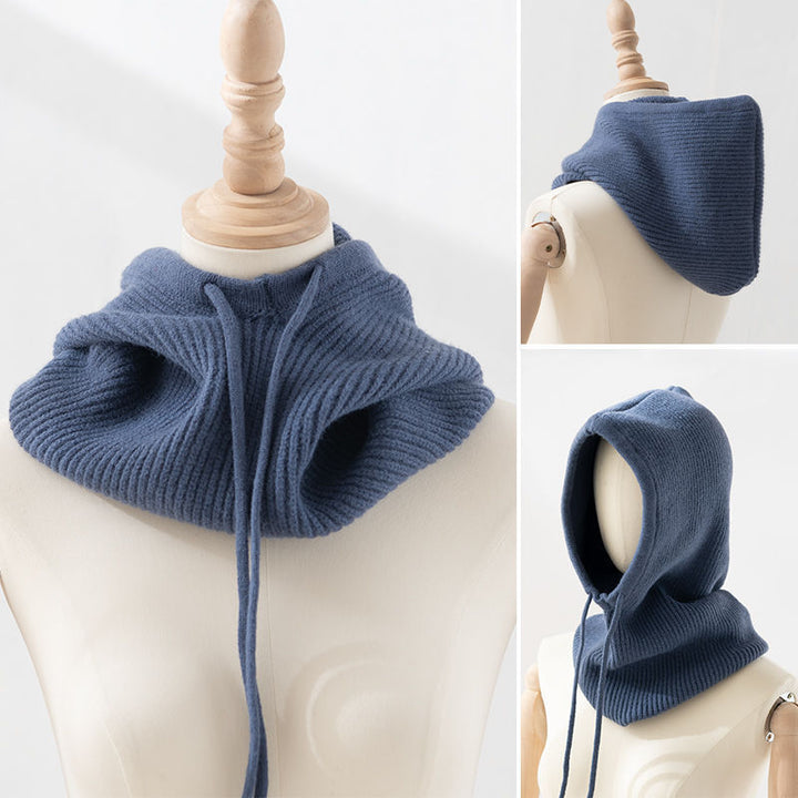 Eli™ | Cagoule en Tricot Unisexe avec Cordon de Serrage - Capuche en Fausse Laine Cachemire