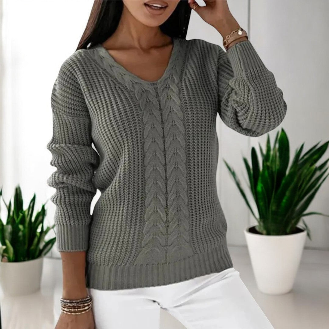 Hélène™ | Pull Tricoté de Style Scandinave