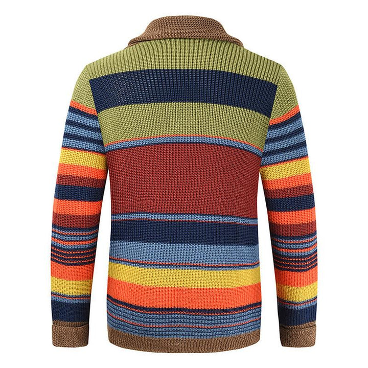 David™ | Cardigan Colorblock à Col Revers