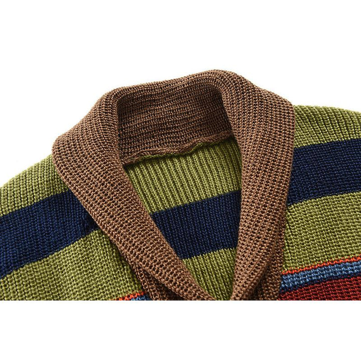 David™ | Cardigan Colorblock à Col Revers