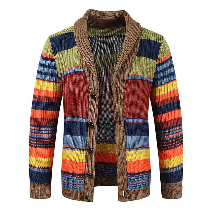 David™ | Cardigan Colorblock à Col Revers