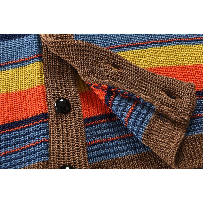 David™ | Cardigan Colorblock à Col Revers